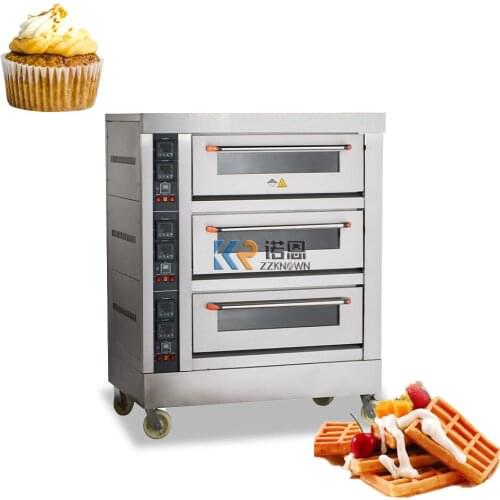 Electric 3 Deck 6 Tray Bakery Equipment Commercial Desk Oven Machine for Baking