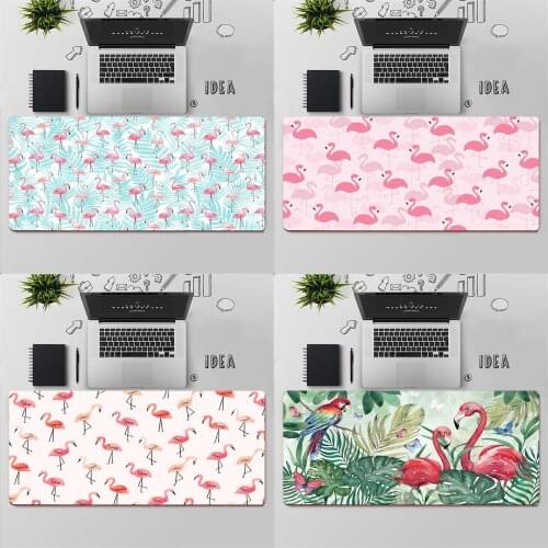 Gaming Mouse Pad Large Mouse Pad PC Gamer Computer Mouse Mat Big Mousepad Keyboard Desk Mat Flamingo printed XXL Mause Pad