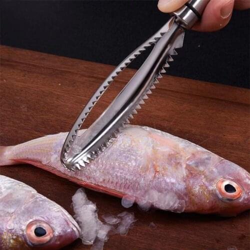 Fish Scale Remover Tool Cook Fish Skin Cleaner Knife 304 Stainless Steel Fishing Kitchen Tool 1 piece