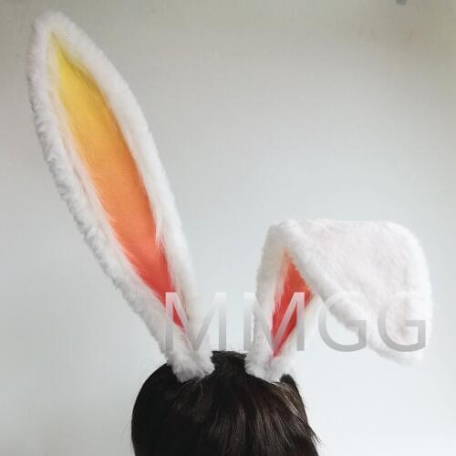 MMGG Anime cosplay ears hairhoop long rabbit ears headwear for girl women party prop