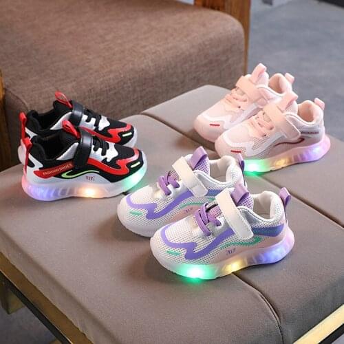 2021New Childrens Led Shoes Boys Girls Lighted Sneakers Glowing Shoes for Kid Sneakers Boys Baby Sneakers with Luminous Sole