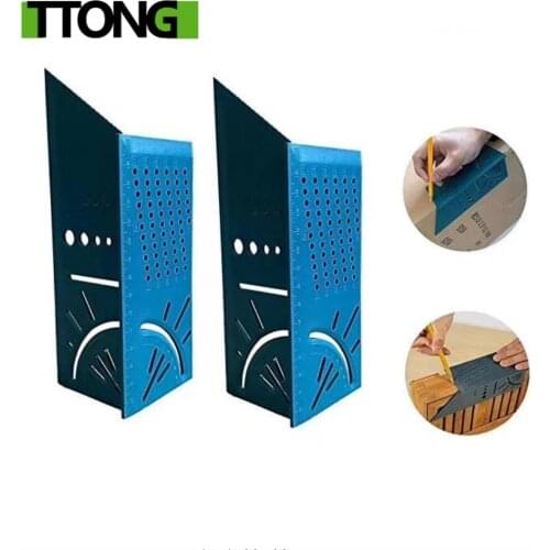 Wood Working Ruler Multifunctional Angle Ruler 3D Mitre Angle Measuring Gauge Square Size Marking Gauging Carpenter Tool