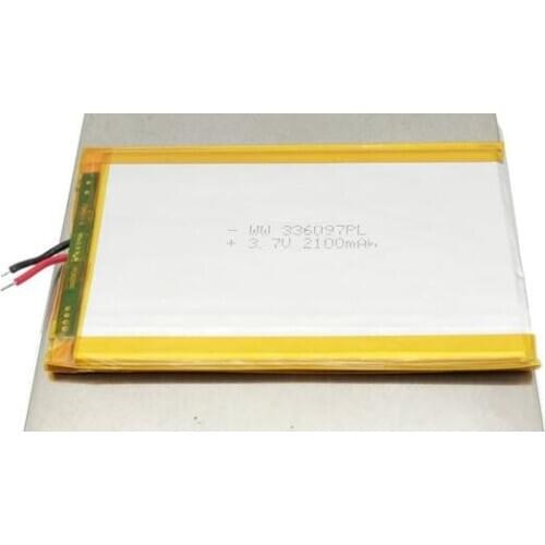 Free shipping 336097 3.7v 2100mah li-po lithium ion li-ion rechargeable battery for MP4 recorder tablet power bank ups speaker