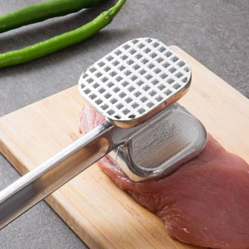 Steak Tender Meat Beat Hammer For Pounding Beef Steak Chicken Pork Two Sides Aluminum Mallet Kitchen Gadgets Cooking Tools
