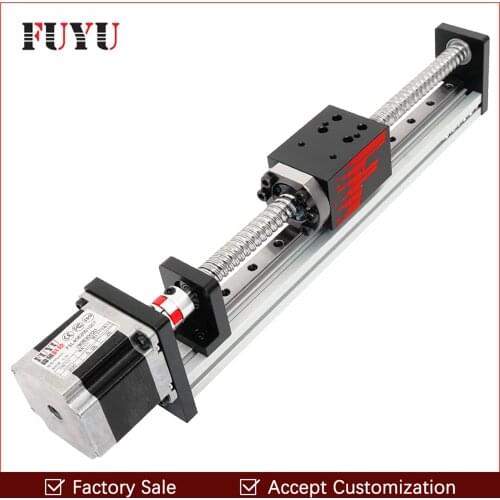 FUYU Linear Guide Rail Stage Actuator Ball Screw Motion Slide for CNC Test Machine 0.05mm accuracy