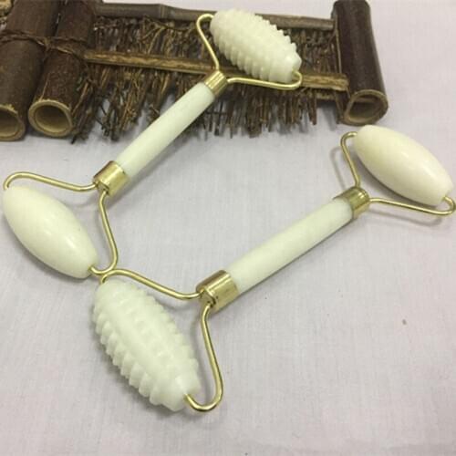 Facial Massage Double Head Jade Roller Skin Care Double Head Massager Roller Body Beauty Tool Healthy 1pc