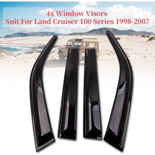New 4Pcs Window Visors Shade Weathershields for Toyota Landcruiser 100 1998-2007