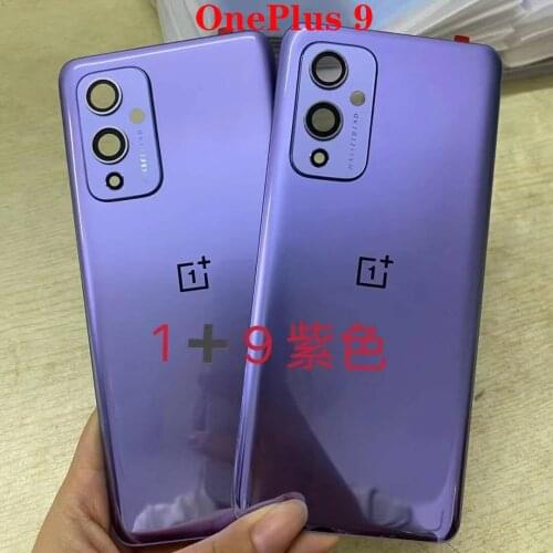 Original new For OnePlus 9 LE2113 LE2111 LE2110 LE2117 Rear Back Battery Cover Housing with Camera Lens Back Cover Door