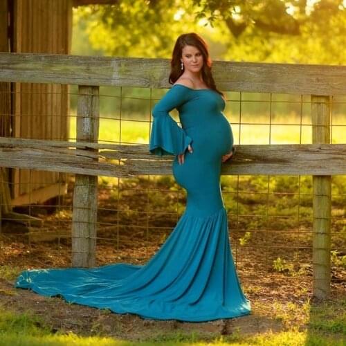 Maternity Dresses Maternity Photography Props Plus Size Dress Elegant Fancy Pregnancy Photo Shoot Mermaid Long Dress
