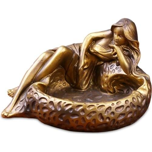 Practical Sexy Long Legs Woman Beauty Resin Vintage Ashtray Home Decor Cigarette Butt Holder Ash Holder for Smokers,Tabletop Smo
