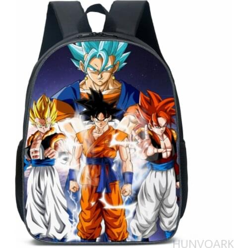 16 inch Goku Printing Satchel Laptop Rucksack Backpack Student School Shoulder Bag Pencil Bag Teenager Travel