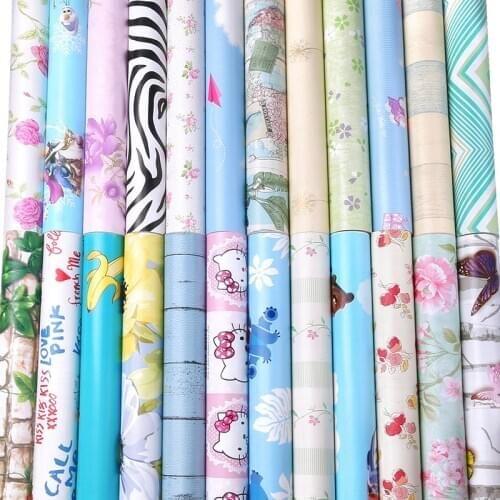 DIY PVC cartoon self-adhesive wallpaper living room bedroom TV back children room boy girl waterproof wall stickers wall roll