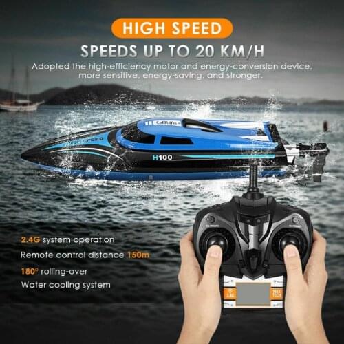 H100 Remote Control Boat Speed Racing High Speed Water Cooled RC Speedboat Toy Ship Model Educational Childrens Toys