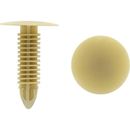 Uxcell 40 Pcs Beige Plastic Door Trim Panel Hood Rivets Clips 18mm x 26mm x 27mm