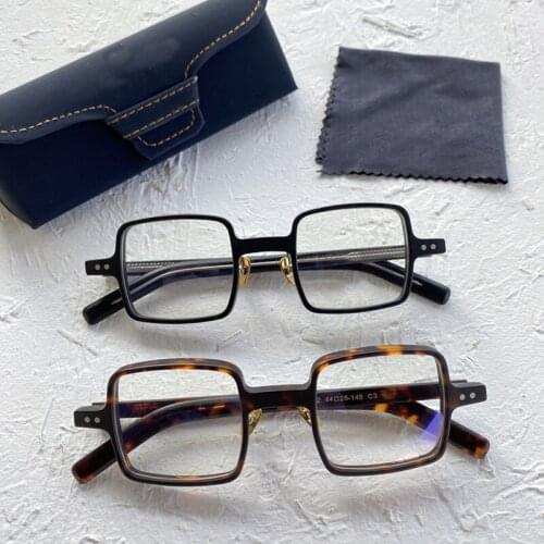 Vintage Square Small Box Acetate Glasses Frame Men Women Luxury Retro Optical Myopia Prescription Eyeglasses Frame Eyewear