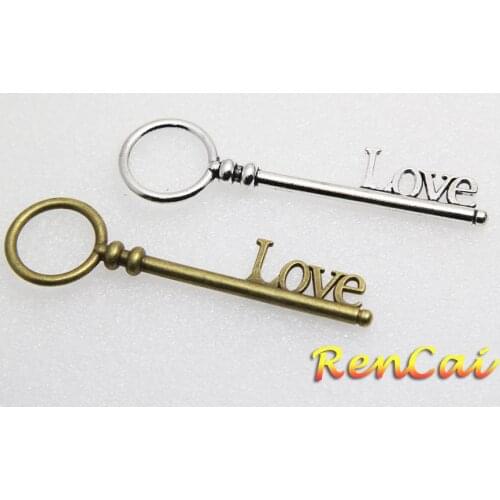 20pcs Vintage Skeleton Key With Love For Women&Men Present Gift Fancy Heart Bow For Party Supplies Decor
