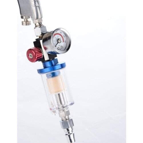 Air Regulator Gauge & In-line Water Trap Filter Tool FOR HVLP Spray Gun Adjustment pressure Paint AF-02