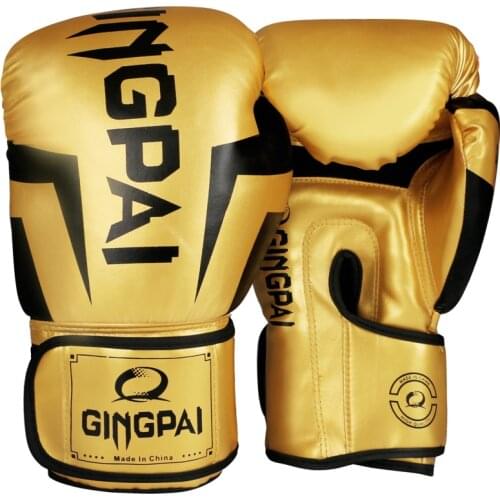 Good Quality Black Adult Kick Boxing Gloves Muay Thai Luva De Boxe Training Fighting Men Women Boxing Gloves Grappling MMA Glove