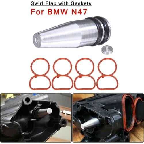 22 mm Diesel Intake Manifold Swirl Flaps Delete Blank Removal Plug Bung with Gaskets For BMW N47 Aluminum Alloy high quality