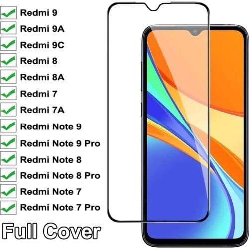 99D Tempered Glass For Xiaomi Redmi 9 9A 9C 8 8A 7 7A Screen Protector Glass Redmi Note 8 8T 7 Pro 9S 9 Pro Max Protective Glass