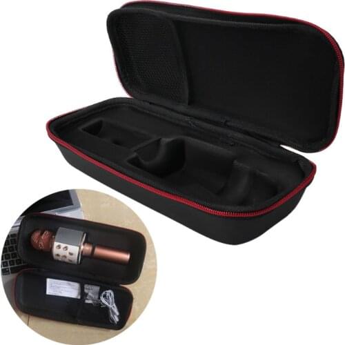 C1FB Microphone Storage Box Protective Bag Carrying Case Pouch Shockproof Travel Portable for ws858