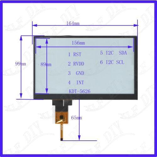 ZhiYuSun KDT-5626 7inch Capacitive Screen For GPS CAR 164mm*99mm sensor glass thiss compatible Freeshipping 164*99