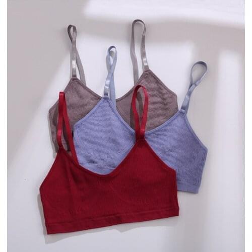 1Pcs Seamless Sexy Solid Color Elastic Soft Fitness Sport Tops Cotton Breathable Women Bras