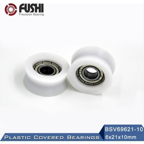 696 ZZ Ball Bearing Covered With POM Plastic 6*21*10 mm ( 2 PCS ) Plastic Pulley Bearings 696 Z 2Z