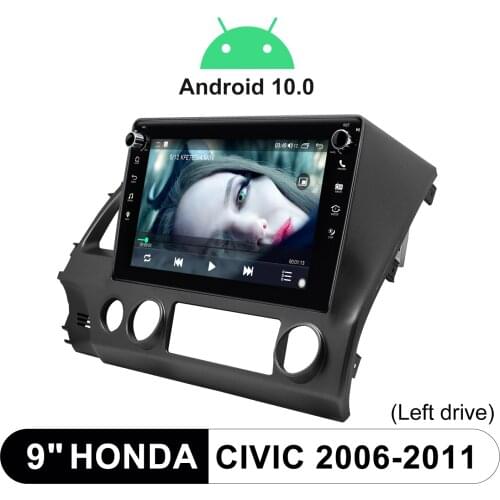 9" Car Stereo Radio Android 10 Central Multimedia Player Smart Car System For Honda Civic 2006-2011 GPS WIFI Reverse View Camera