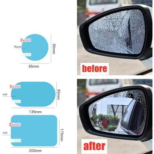 Sikeo Car Anti fog Rainproof film Side window solar film Protective Film Car Rearview Mirror Hydrophobic sticker 4 Sizes