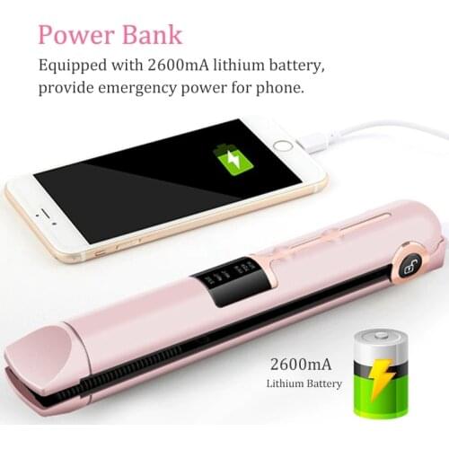 Wireless Hair Straightener Curler USB LCD Display Wireless Charging Perm Smooth Comb Comb Styler Hairdressing Tools