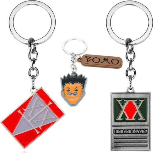 Anime Trinket Keychain HUNTER x HUNTER GON FREECSS License Pendant Keyholder Unisex Key Ring Metal Keyfob