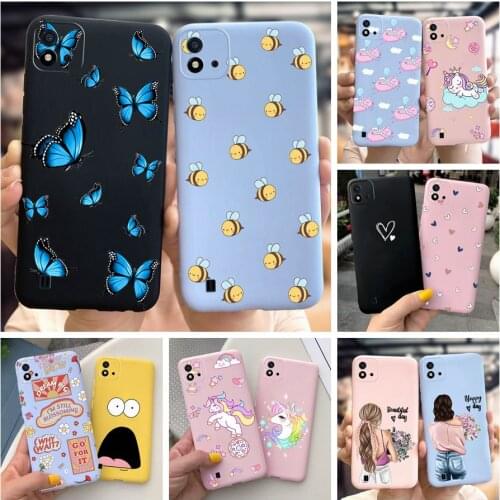 For Oppo Realme C11 Case Cover For Realme C11 2021 TPU Soft Silicone Back Cover for RealmeC11 2020 RMX2185 C 11 Fundas Butterfly