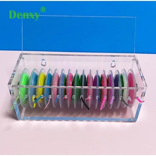 Denxy 1pc Dental High Class Power Chain Storage Box Acrylic Dispenser Orthodontic Placer Organizer For Ortho Elastic Chain Box