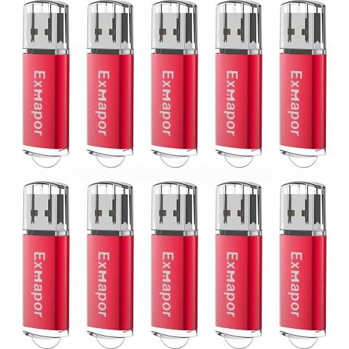 16GB Flash Drive,USB Flash Drive 8GB Exmapor Bulk Memory Stick 32 GB Thumb Drives 10 Pack 4 GB U Disk USB2.0 Pen Drive 2GB 1GB