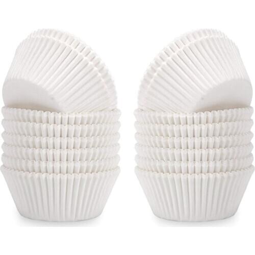 White Standard Cupcake Liners Greaseproof Paper Muffin Baking Cups 400 Pcs