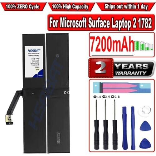 HSABAT 7200mAh Laptop Battery for Microsoft Surface Laptop 1782 DYNK01 DYNK01-W