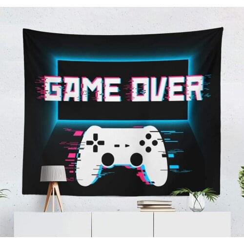 Game Wall Tapestry White Controller Graphic Game Button 60x80 Inches Wall Art Tapestries Hanging Room Living Home Decor