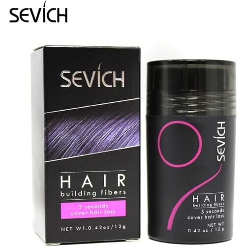 Sevich Hair Building Fibers 12g Keratin Regrowth Powder for Hair Loss Product Applicator Thinning Thickening Concealer Refill