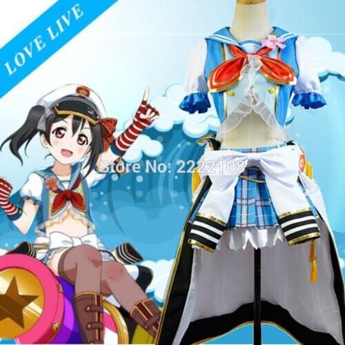 Anime love live cosplay costume LoveLive Sailor Nico Yazawa Navy Uniform Girls Marine Anime Halloween Cosplay Costumes For Women