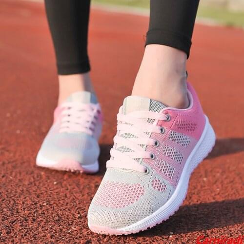 Lightweight Spring Mesh Athletic Running Shoes Women Breathable Soft Fashion Casual Sneakers Ladies Sports Jogging Walking Shoes