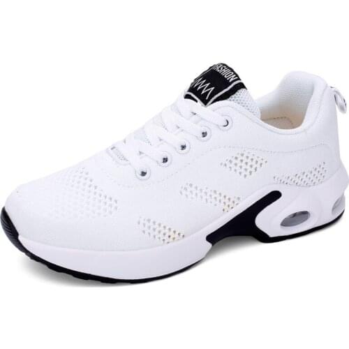 Fashion Women Lightweight Sneakers Vulcanize Shoes Outdoor Sport Shoes Breathable Mesh Comfort Casual Shoes Air Cushion Lace Up
