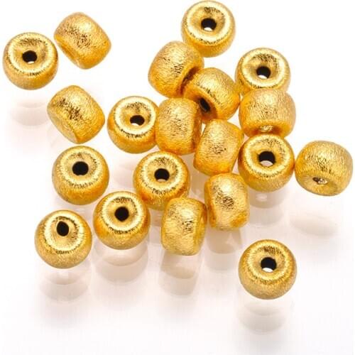 Cooper shinny Oblate spacers brass roundle wheel spacer beads Beads DIY making for jewelry necklace bracelet