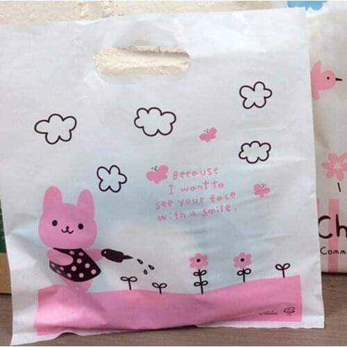 Cute rabbit plastic Gift bags,Clothing bag, for Snacks,Party, Favor,Gift Wrappers 50pcs/lot
