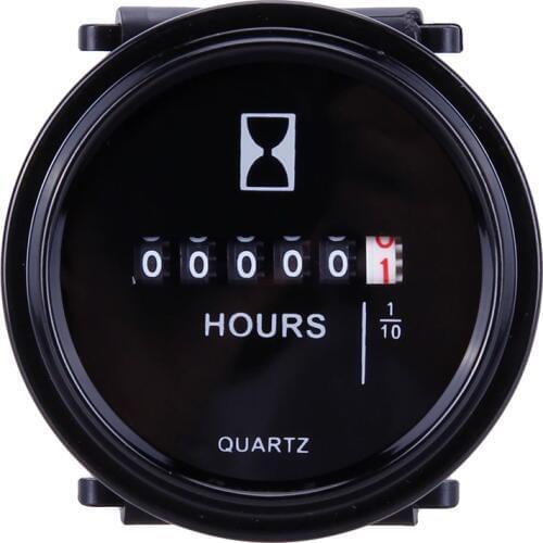 12v 24v 36v Mini Hour Meter Marine Boat Engine 2" Round Waterproof Gauge Car Trucks Mechanical Hour Meter Counter Timer