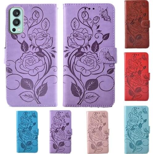 Fashion 3D Flower Flip Leather Wallet Phone Case For OnePlus Nord 2 5G Phone stand function cover with card slot