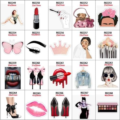 Make Up Fashion Printed Flatback Planar Resin 30pcs/lot Accessories Phone Case Handamde Earring Decor Material R0224 R0225 R0226