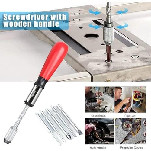 HOT Push Pull Ratchet Screwdriver Set 5 in 1 Screwdriver Bit Set Sleeve Driver Bit-Holder Ratchet Socket Screw Driver Kit