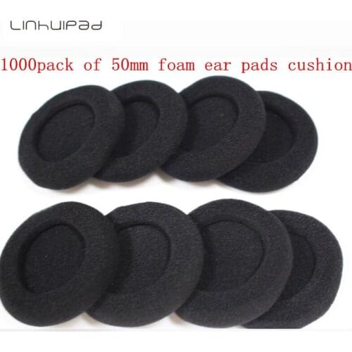Linhuipad 1000pack of 50mm / 2" Foam Headset Ear Pad Earpad 5cm Headphone Sponge Covers Fit on PX100 PX200 PX80 KOSS PP K420