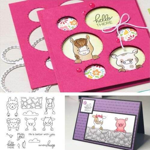 Farm Animals burro sheep New Metal Cutting Dies Stamps Scrapbook Diary Decoration Embossing Dies Template DIY Greeting Handmade